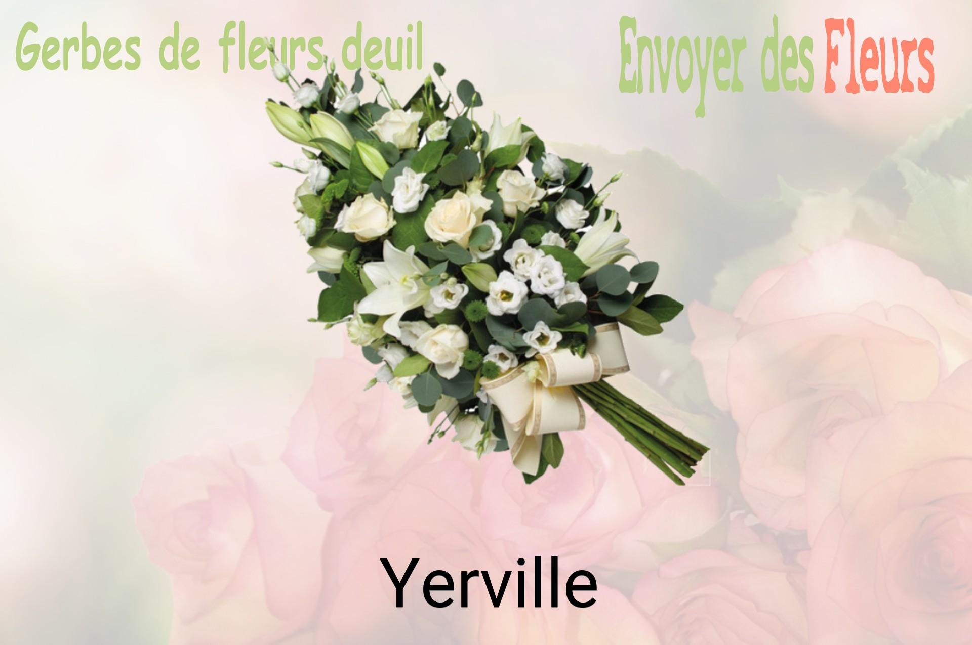 Gerbe de fleurs de deuil livrée à Yerville